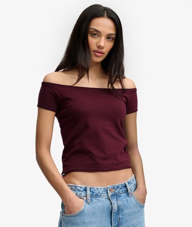 Bardot Short Sleeve Off Shoulder Top Image 1
