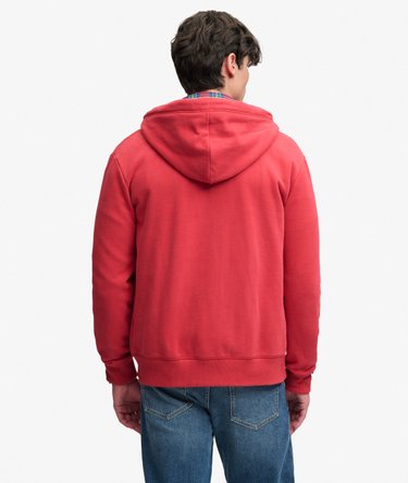 Essential Logo Half Brushed Zip Hoodie Image 5