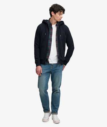 Essential Logo Half Brushed Zip Hoodie Image 2