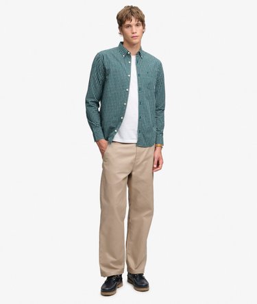 Preppy Poplin Overhemd met Lange Mouwen Image 3