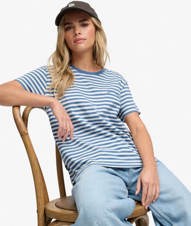 Essential Logo Striped Fitted T-Shirt Image 4