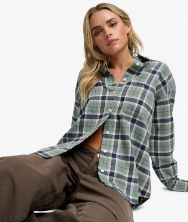Check Flannel Relaxed Shirt Image 2