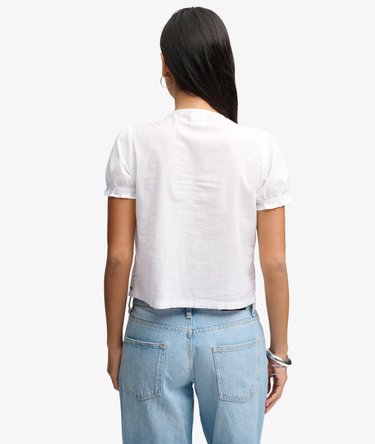 Lace Trim Tie Blouse Image 5