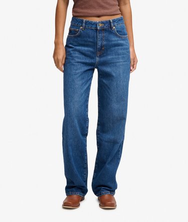 Bio-Baumwoll Jeans mit hohem Bund und weitem Bein Image 2