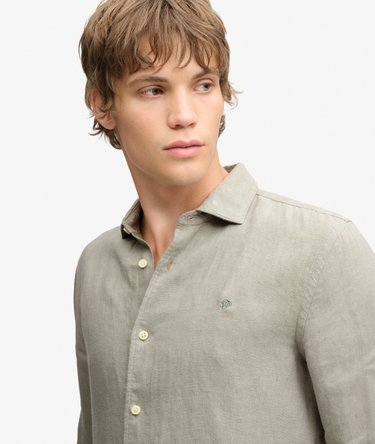 Camicia in lino Riviera a maniche lunghe Image 4