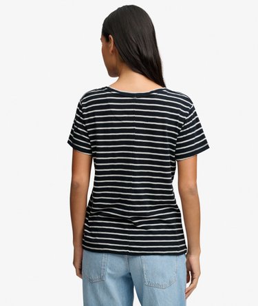 Studios Slub T-shirt med broderi Image 5