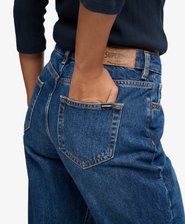 Organic Cotton Mid Rise Straight Jeans