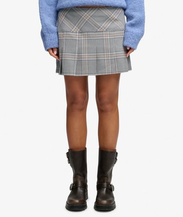 1/2 Pleat Check Skirt Image 3