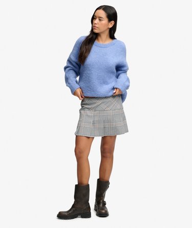 1/2 Pleat Check Skirt Image 1