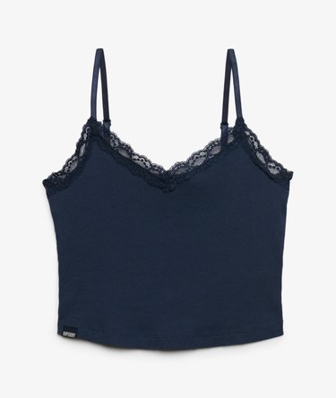 Essential Lace Trim Cropped Cami Top Image 7