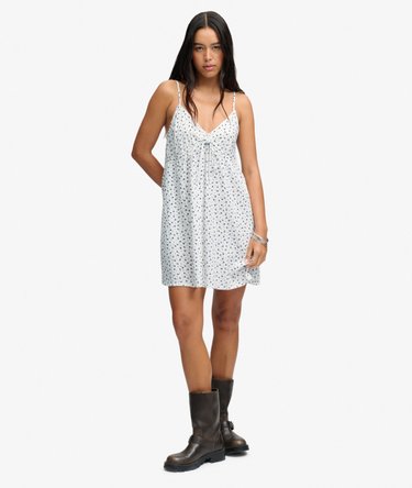Textured Woven Cami Dress Image 3