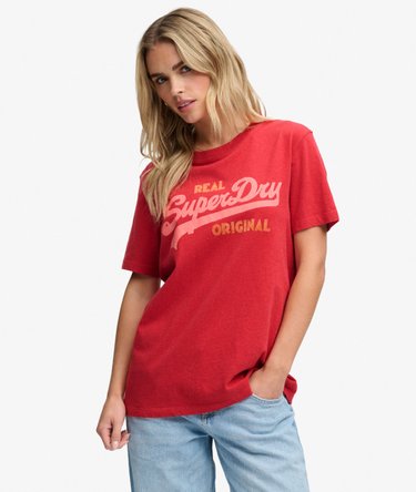 Organic Cotton Vintage Logo Scripted T-Shirt Image 1
