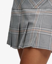 Jupe &agrave; Carreaux Mi-Pliss&eacute;e Coupe D&eacute;contract&eacute;e