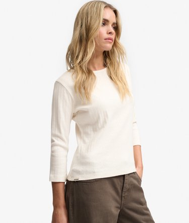 Athletic Essentials Pointelle Halve Mouw Top Image 4