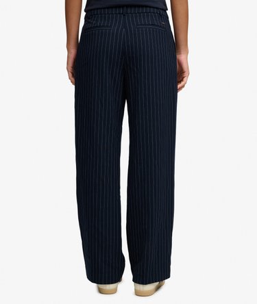 Mid Rise Pinstripe Trousers Image 4