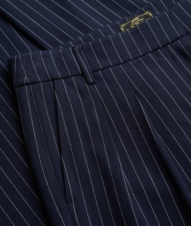 Mid Rise Pinstripe Trousers Image 6
