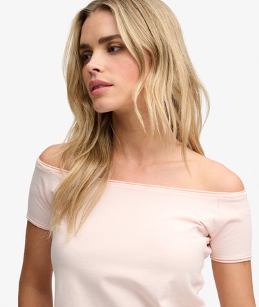 Bardot Off-Shoulder-Top schmale Passform Image 4