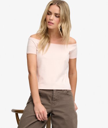 Bardot Off-Shoulder-Top schmale Passform Image 2