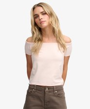 Bardot Off-Shoulder-Top schmale Passform