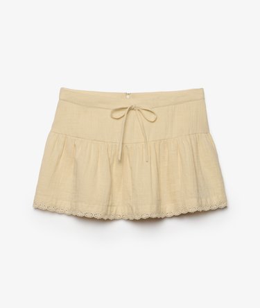 Broderie Trim -minihame Rento Istuvuus Image 8