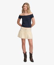 Broderie Trim Mini Skirt