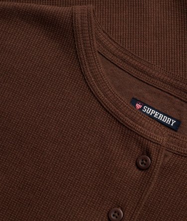 Athletic Essential Waffle Button Long Sleeve Top Image 6