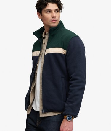 Polaire Tricolore Zipp&eacute;e Coupe D&eacute;contract&eacute;e Image 2