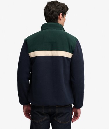 Polaire Tricolore Zipp&eacute;e Coupe D&eacute;contract&eacute;e Image 5