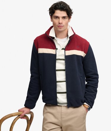 Polaire Tricolore Zipp&eacute;e Coupe D&eacute;contract&eacute;e Image 2