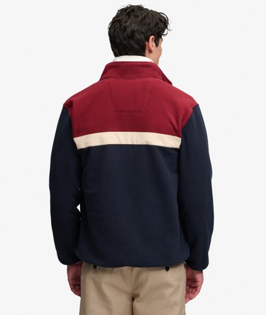 Polaire Tricolore Zipp&eacute;e Coupe D&eacute;contract&eacute;e Image 5