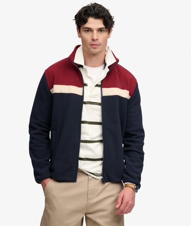 Polaire Tricolore Zipp&eacute;e Coupe D&eacute;contract&eacute;e Image 1