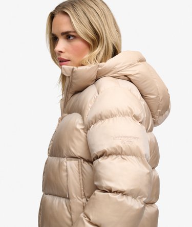 Hooded Shine Puffer Jacket Image 2