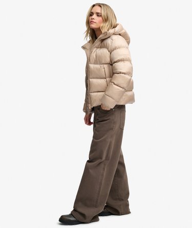 Hooded Shine Puffer Jacket Image 3
