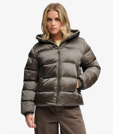 Hooded Shine Puffer Jacket Image 5
