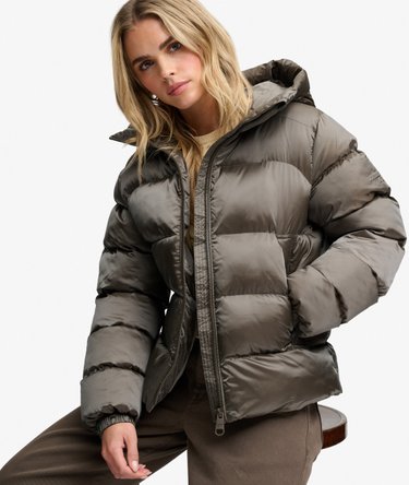 Hooded Shine Puffer Jacket Image 2