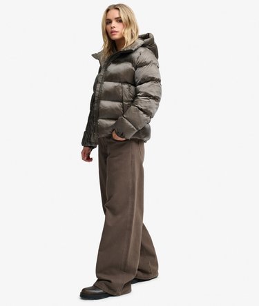 Hooded Shine Puffer Jacket Image 3