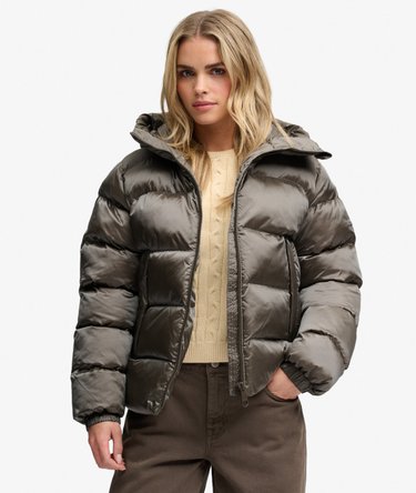 Hooded Shine Puffer Jacket Image 1
