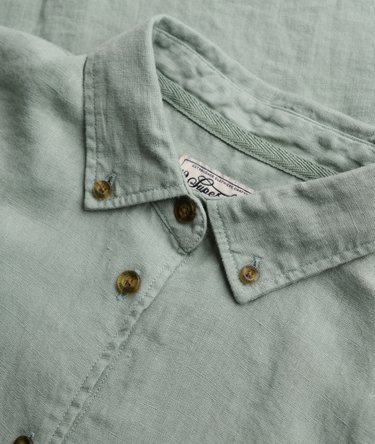 Premium Linen Button Down Slim Shirt Image 6