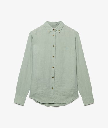 Premium Linen Button Down Slim Shirt Image 7