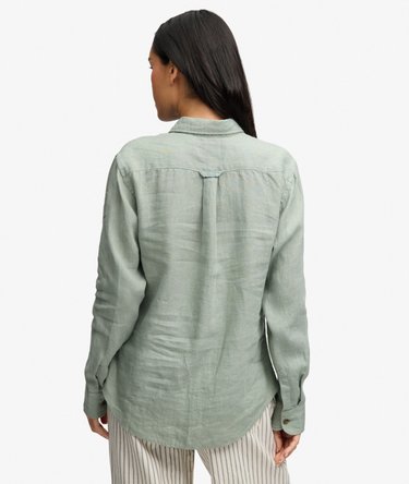 Premium Linen Button Down Slim Shirt Image 5