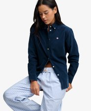 Needle Cord Button Down Long Sleeve Shirt