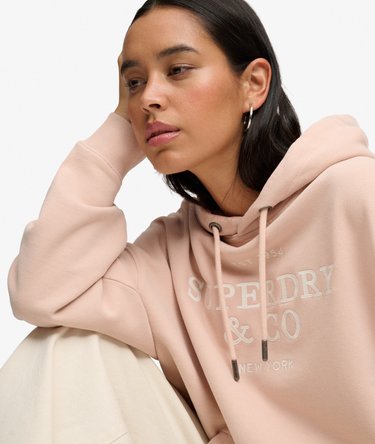 Luxe Casual Embroidered Relaxed Hoodie Image 2
