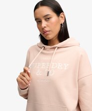 Felpa con cappuccio Luxe Casual ricamata vestibilit&agrave; comoda