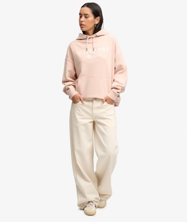 Luxe Casual Embroidered Relaxed Hoodie Image 3