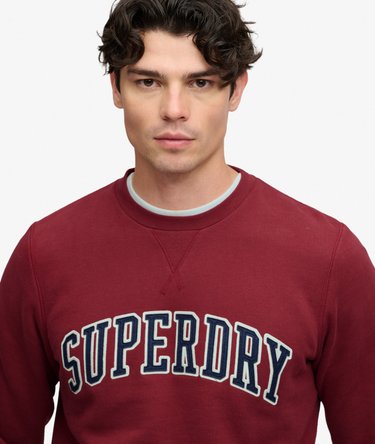 Athletic Applique Relaxed Crew Sweatshirt Image 4