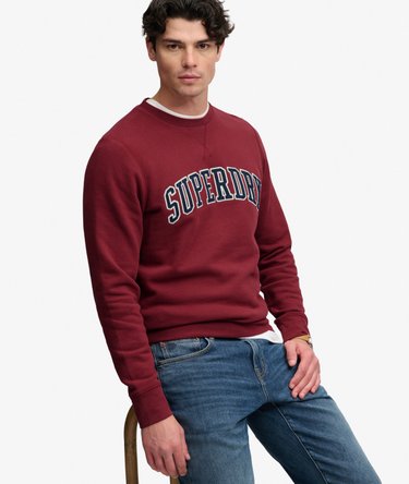 Athletic Applique Relaxed Crew Sweatshirt Image 2
