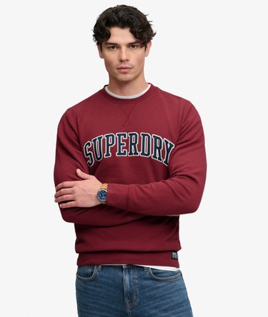 Athletic Applique Relaxed Crew Sweatshirt Image 1