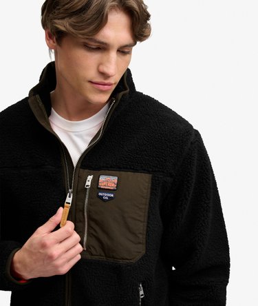 Vintage Retro Full Zip Fleece Avslappnad Passform Image 2