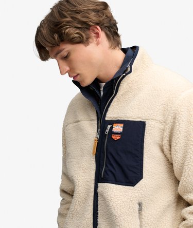 Vintage Retro Full Zip Fleece Vestibilit&agrave; Comoda Image 4
