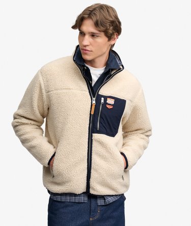 Vintage Retro Full Zip Fleece Vestibilit&agrave; Comoda Image 5
